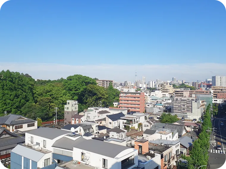 日中に通いやすい地域の風景